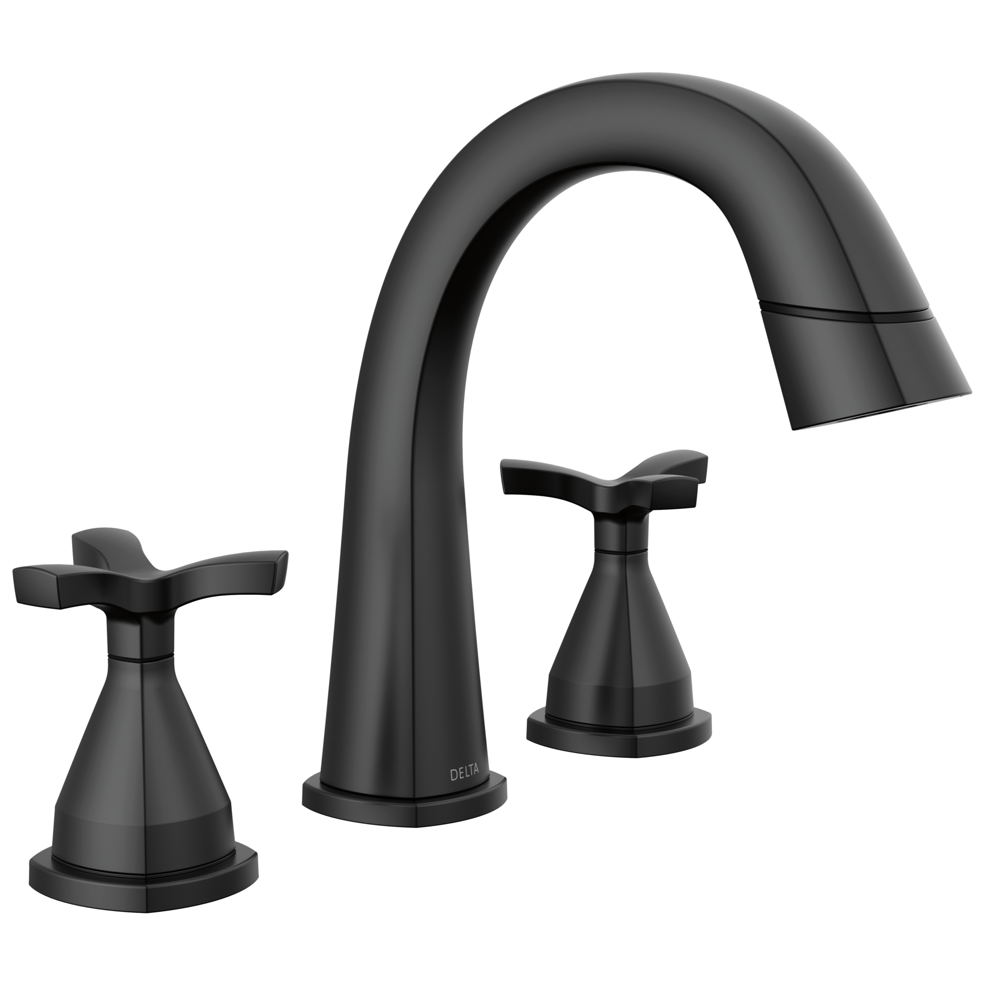 Delta - Two Handle Widespread Pull Down Bathroom Faucet - Matte Black - 357756-BLPD-DST