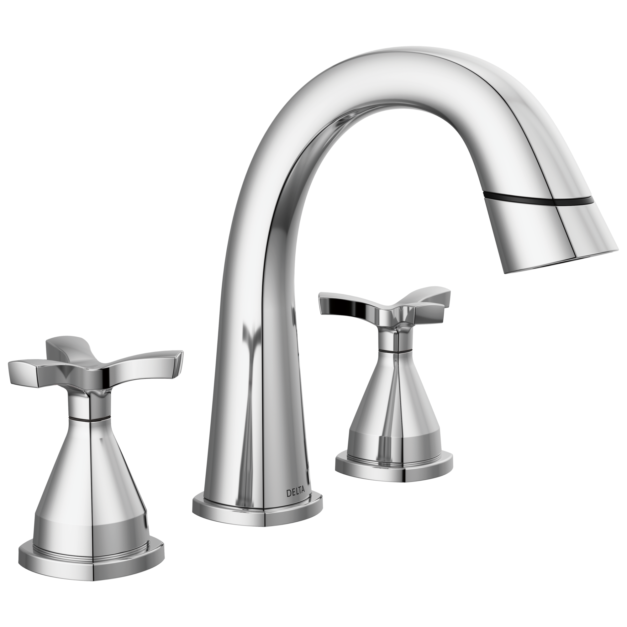 Delta - Two Handle Widespread Pull Down Bathroom Faucet - Lumicoat® Chrome - 357756-PD-PR-DST