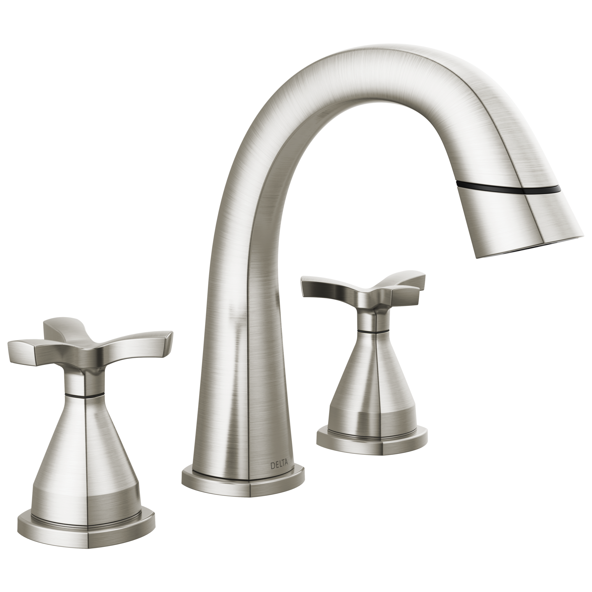 Delta - Two Handle Widespread Pull Down Bathroom Faucet - Lumicoat® Stainless - 357756-SSPD-PR-DST