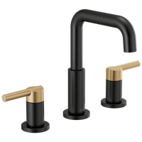 Delta - Two Handle Widespread Bathroom Faucet - Matte Black / Champagne Bronze - 35849LF-GZ