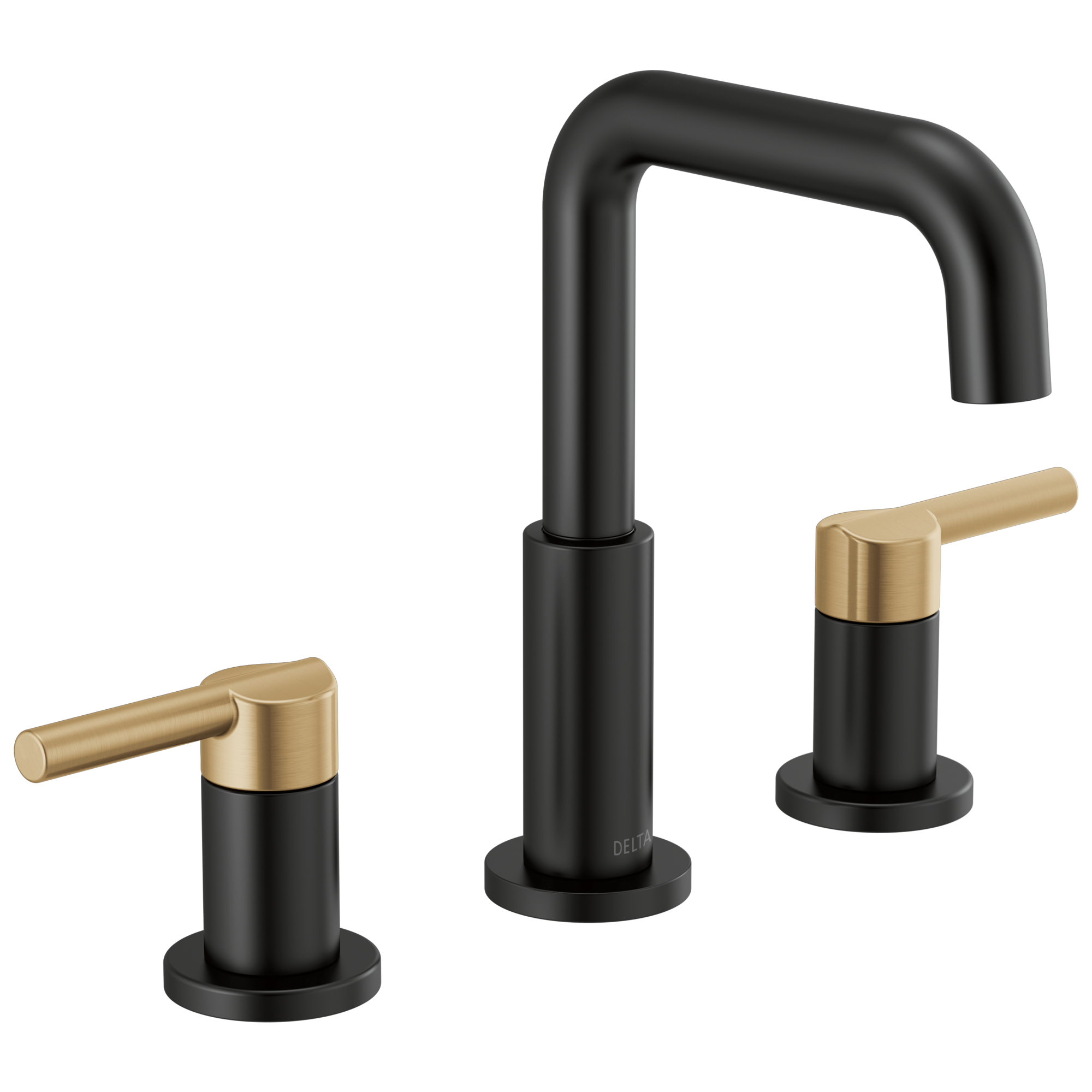 Delta - Two Handle Widespread Bathroom Faucet - Matte Black / Champagne Bronze - 35849LF-GZ