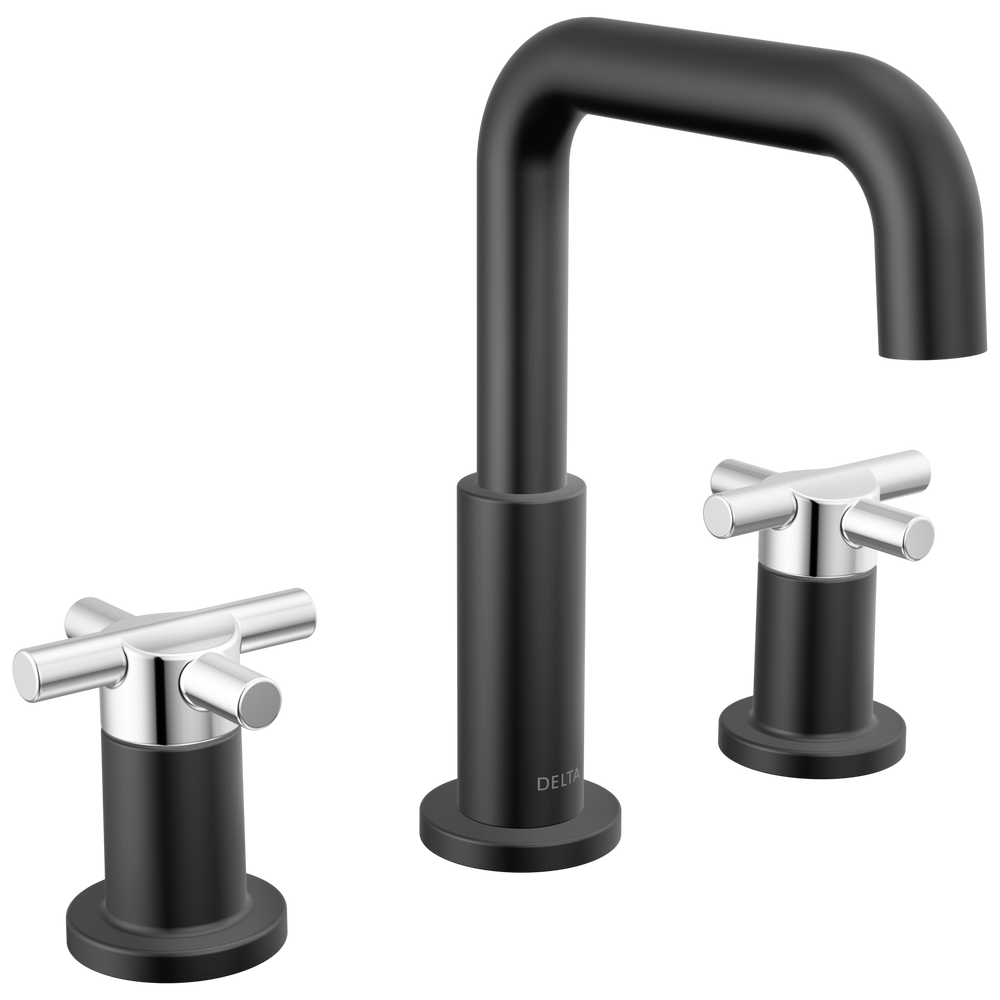 Delta - Two Handle Widespread Bathroom Faucet - Black / Chrome - 35894LF-CS