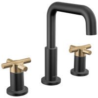 Delta - Two Handle Widespread Bathroom Faucet - Matte Black / Champagne Bronze - 35894LF-GZ