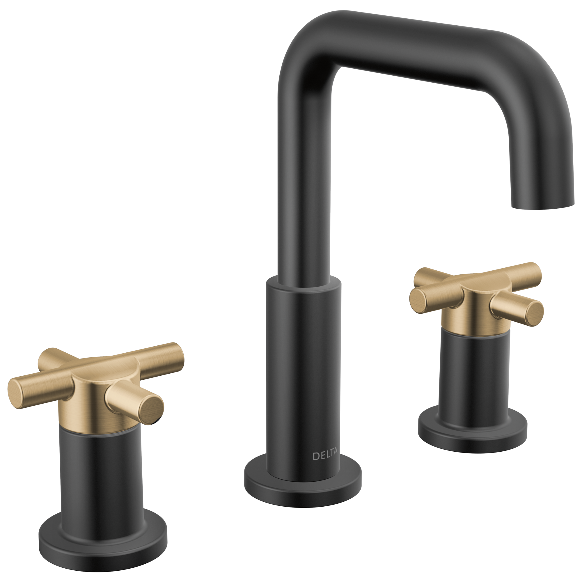 Delta - Two Handle Widespread Bathroom Faucet - Matte Black / Champagne Bronze - 35894LF-GZ