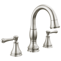 Delta - Two Handle Widespread Pull Down Bathroom Faucet - Stainless - 3597-SSPD-DST