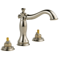 Delta - Two Handle Widespread Bathroom Faucet - Less Handles - Polished Nickel - 3597LF-PNMPU-LHP