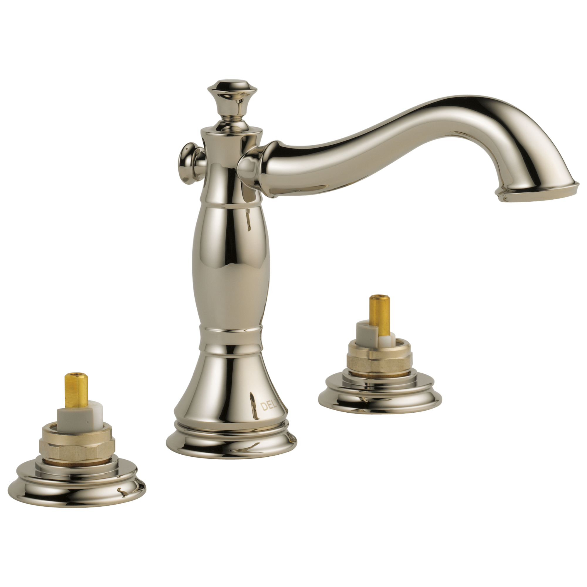 Delta - Two Handle Widespread Bathroom Faucet - Less Handles - Polished Nickel - 3597LF-PNMPU-LHP