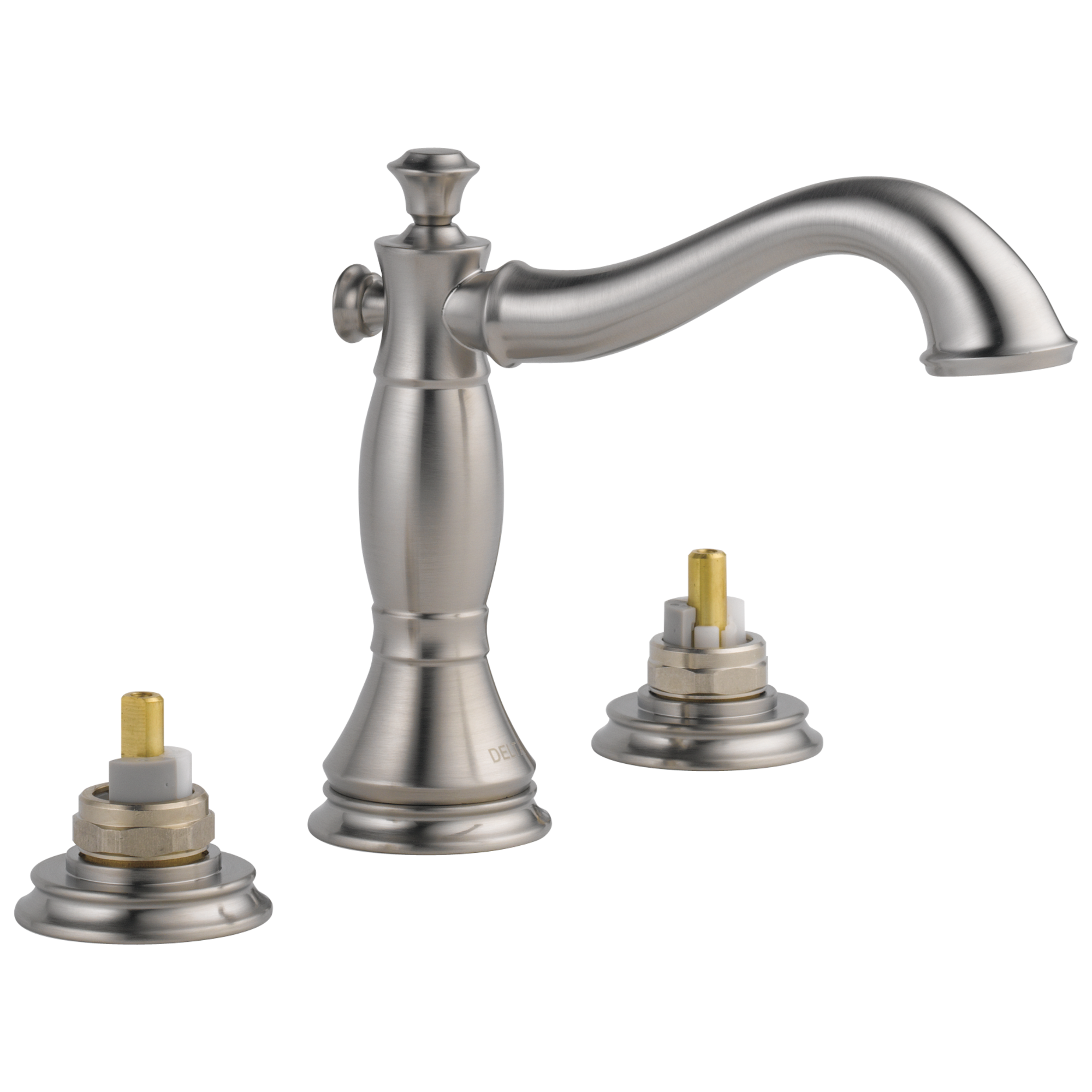 Delta - Two Handle Widespread Bathroom Faucet - Less Handles - Stainless - 3597LF-SSMPU-LHP