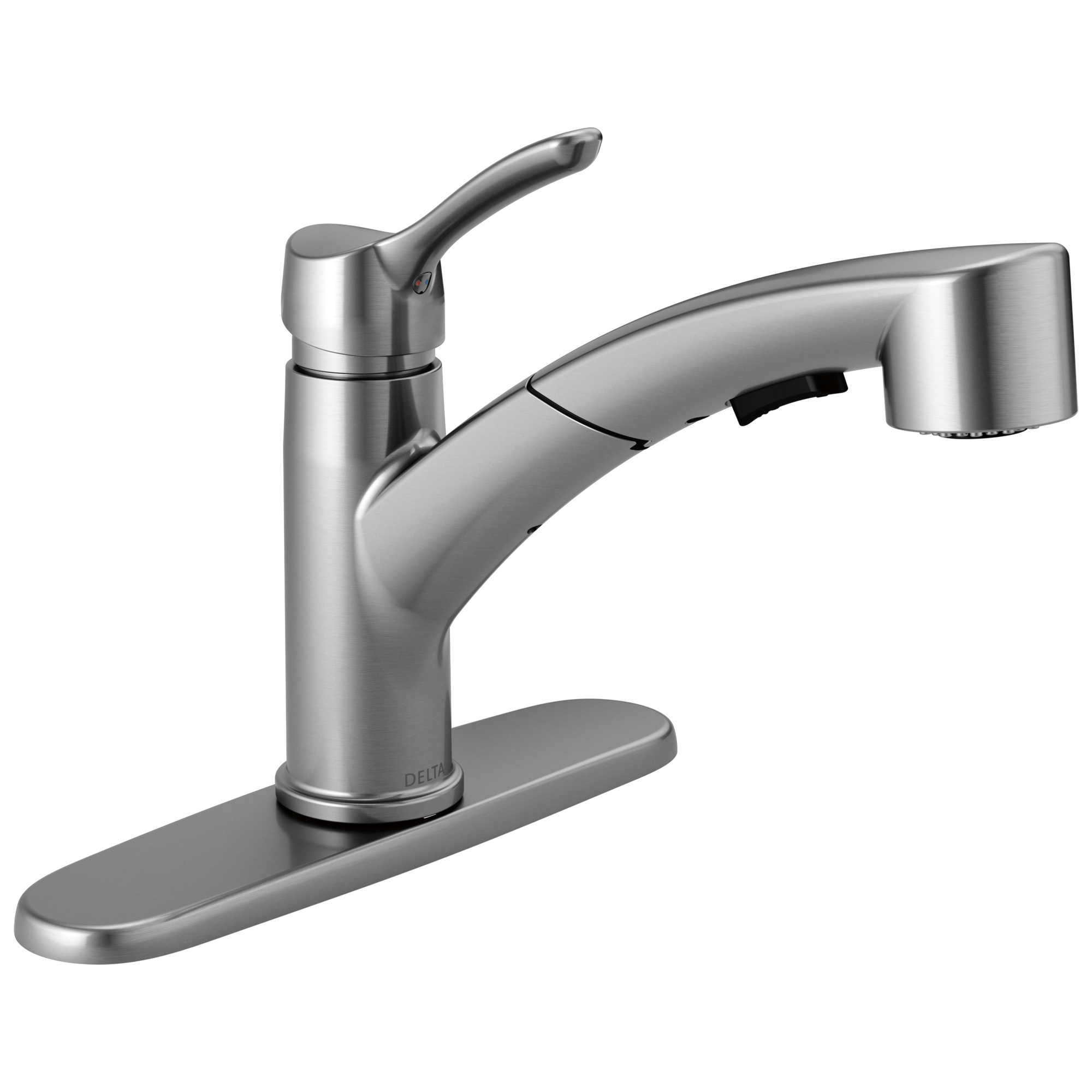 Delta - Single Handle Tract-Pack Pull-Out Kitchen Faucet - Arctic Stainless - 4140-ARTP-DST