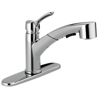 Delta - Single Handle Pull-Out Kitchen Faucet - Chrome - 4140-DST