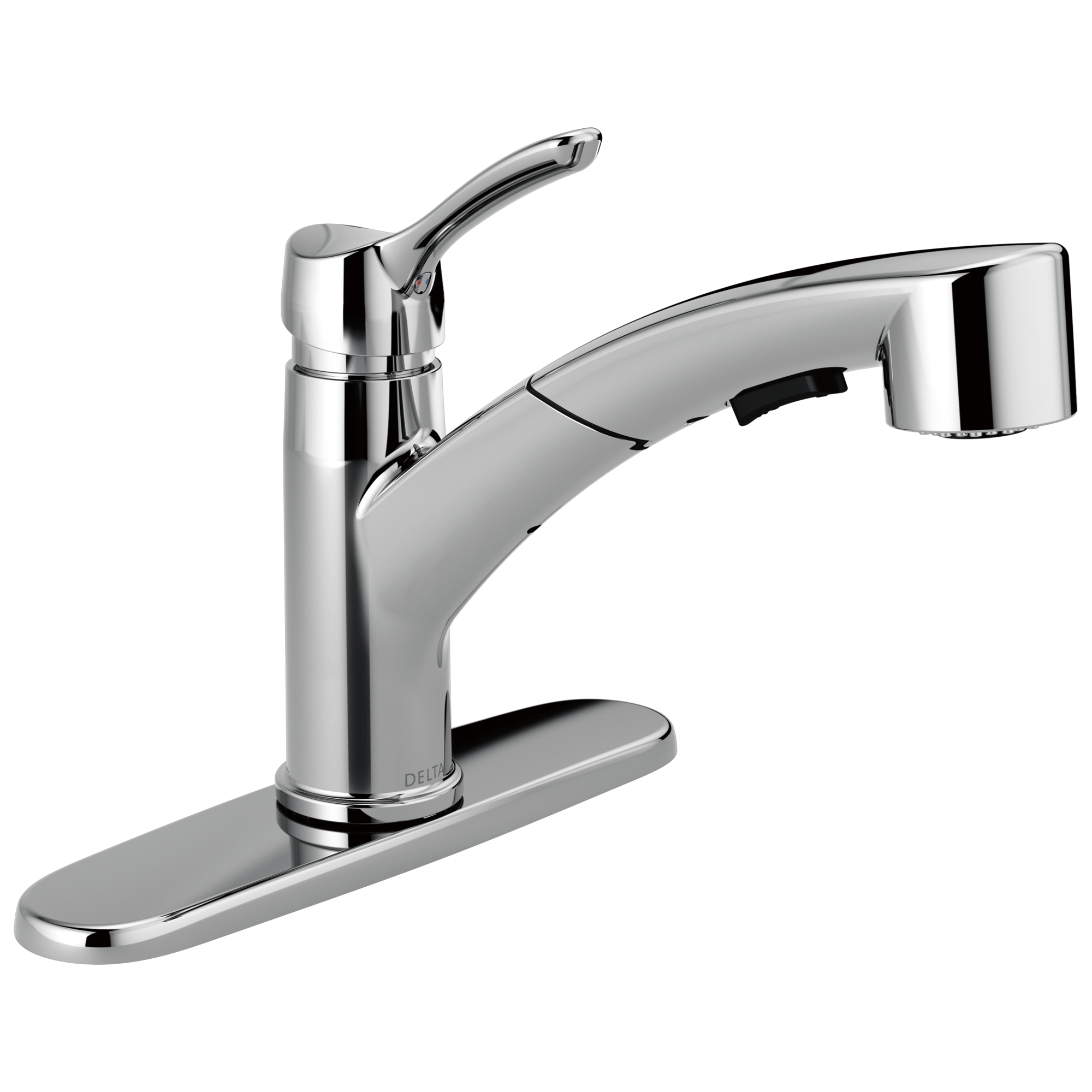 Delta - Single Handle Pull-Out Kitchen Faucet - Chrome - 4140-DST