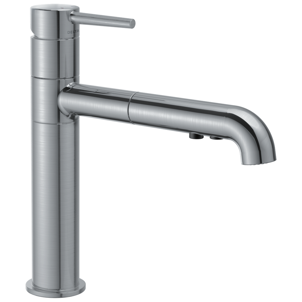 Delta - Single Handle Pull-Out Kitchen Faucet - Arctic Stainless - 4159-AR-DST