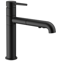 Delta - Single Handle Pull-Out Kitchen Faucet - Matte Black - 4159-BL-DST