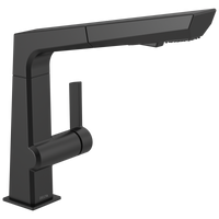 Delta - Single Handle Pull Out Kitchen Faucet - Matte Black - 4193-BL-DST