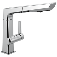 Delta - Single Handle Pull Out Kitchen Faucet - Chrome - 4193-DST