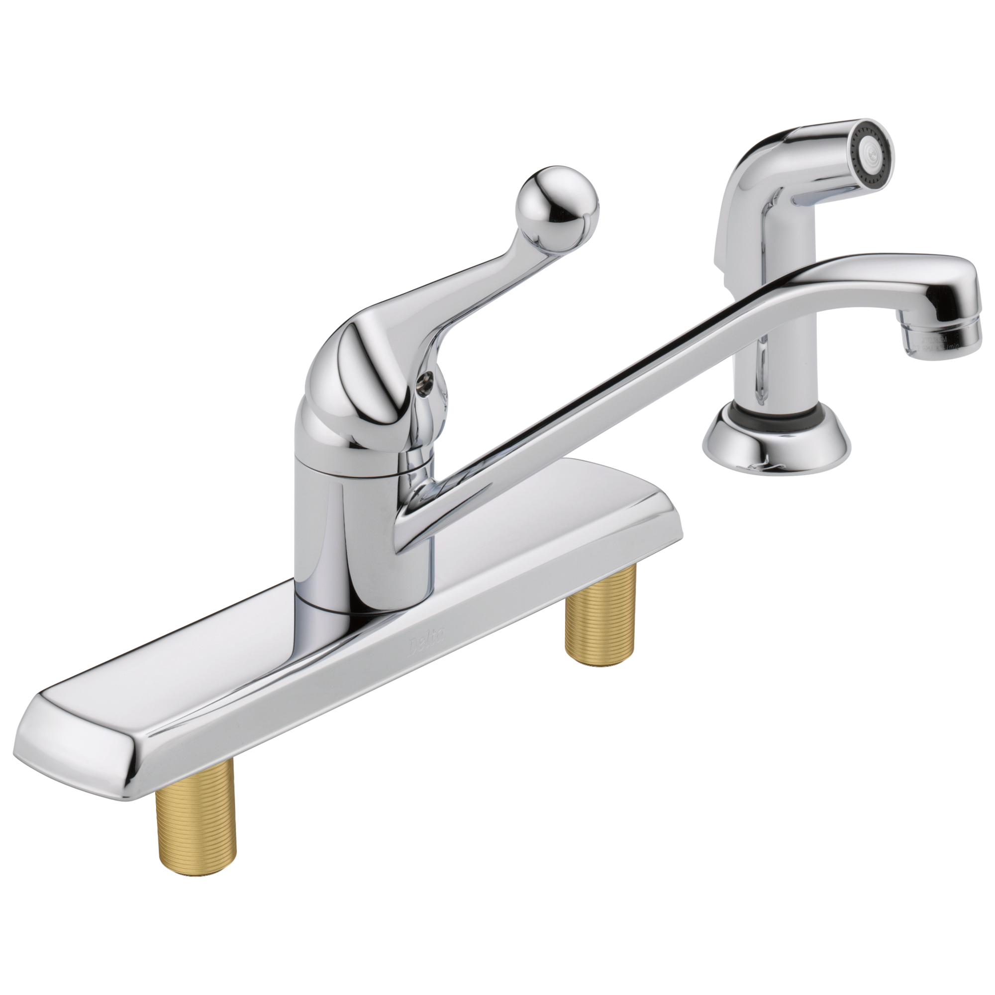 Delta - Single Handle Kitchen Faucet with Spray - Chrome - 420LF