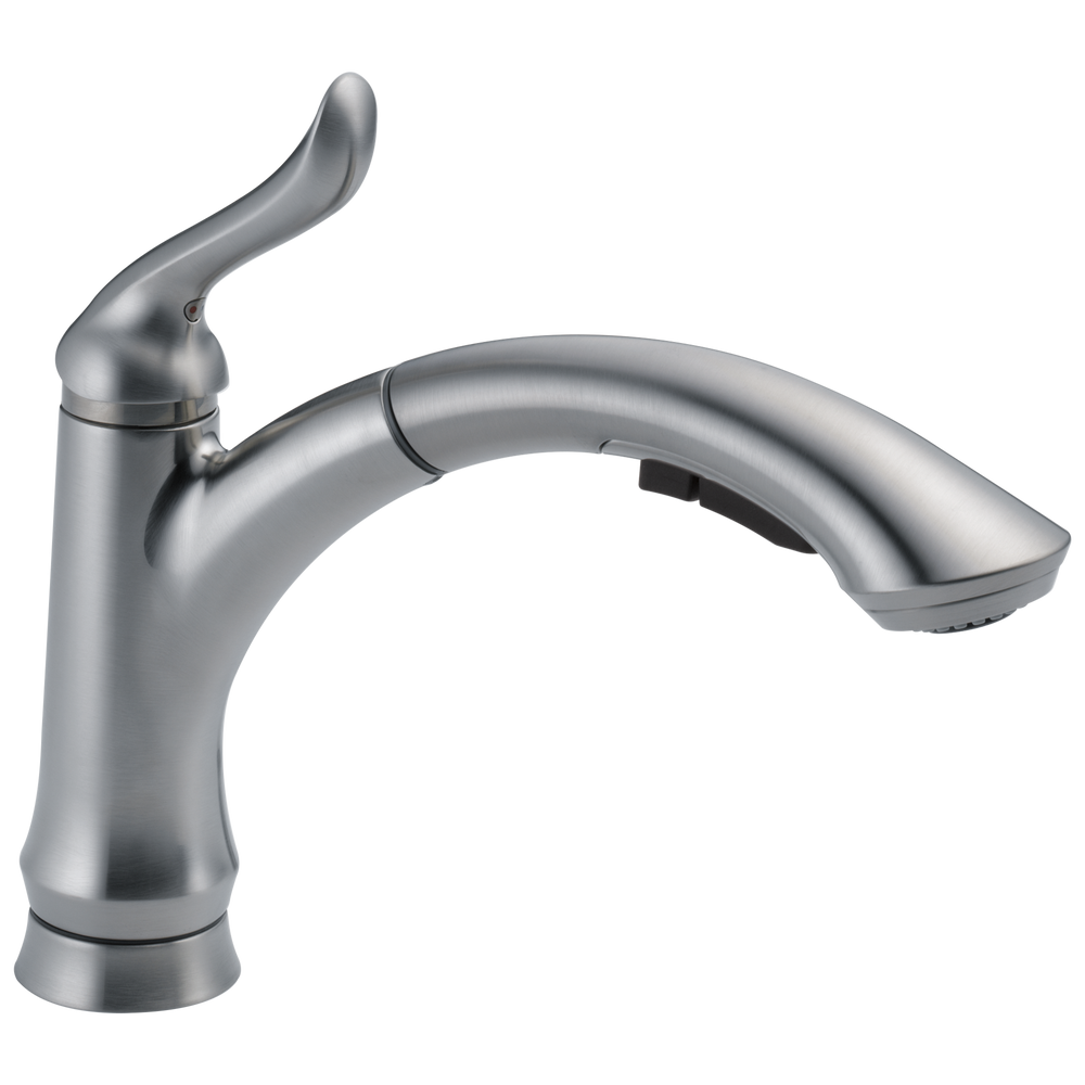 Delta - Single Handle Pull-Out Kitchen Faucet - Arctic Stainless - 4353-AR-DST