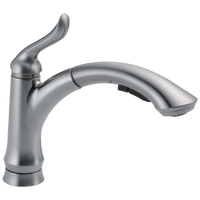 Delta - Single Handle Pull-Out Kitchen Faucet - Arctic Stainless - 4353-AR-DST