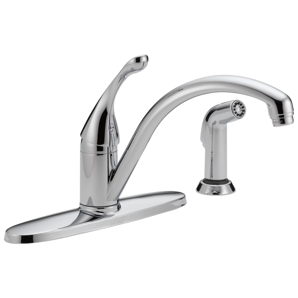 Delta - Single Handle Kitchen Faucet with Spray - Chrome - 440-DST