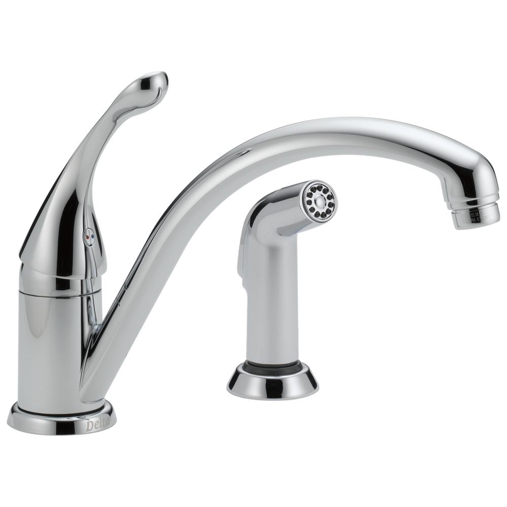 Delta - Single Handle Kitchen Faucet with Spray - Chrome - 441-DST