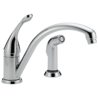 Delta - Single Handle Kitchen Faucet with Spray - Chrome - 441-DST