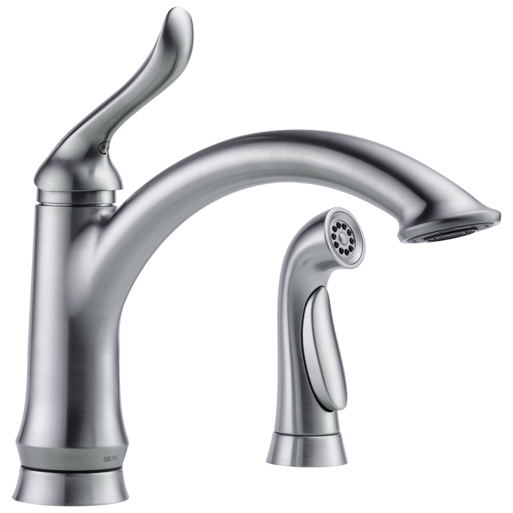 Delta - Single Handle Kitchen Faucet with Spray - Arctic Stainless - 4453-AR-DST