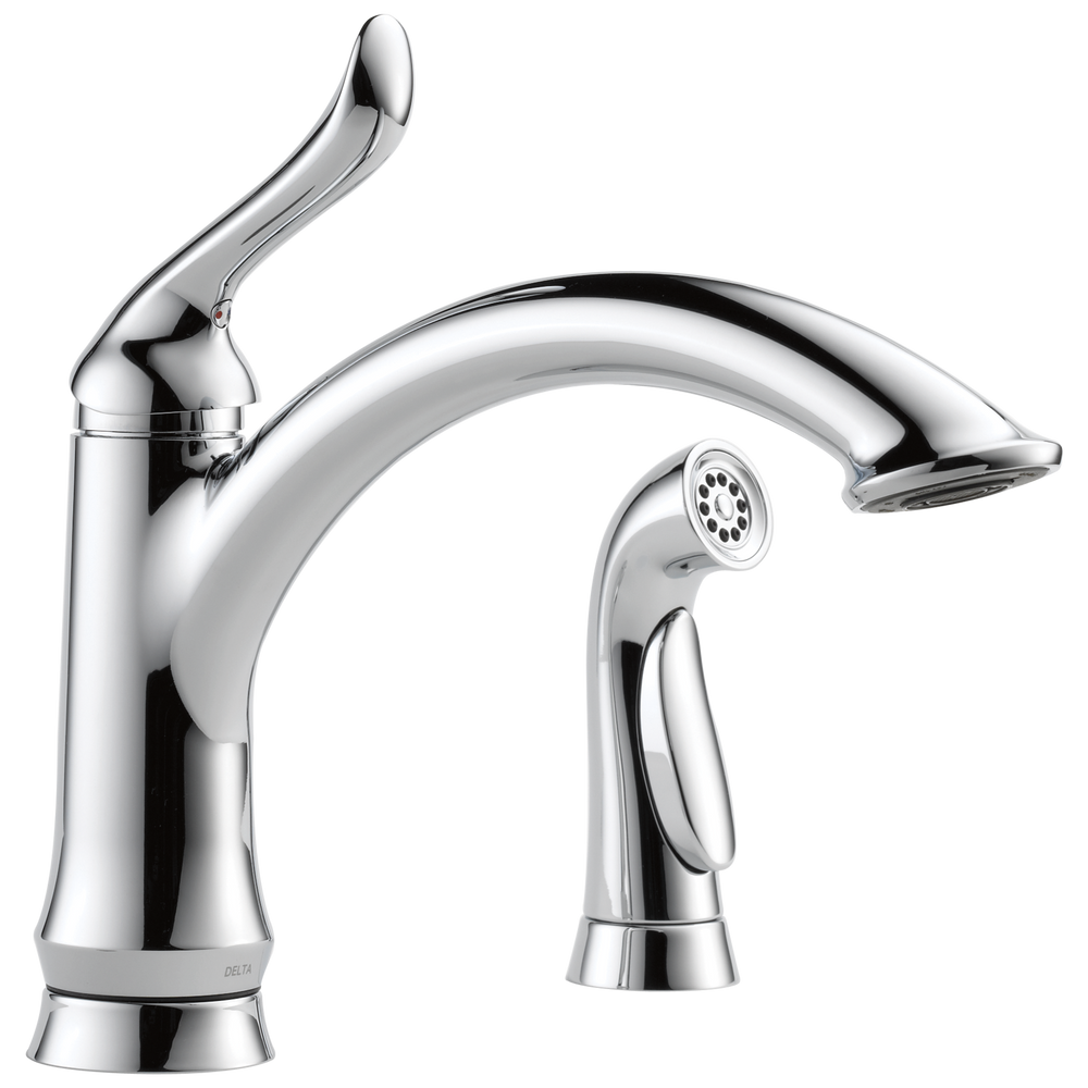 Delta - Single Handle Kitchen Faucet with Spray - Chrome - 4453-DST