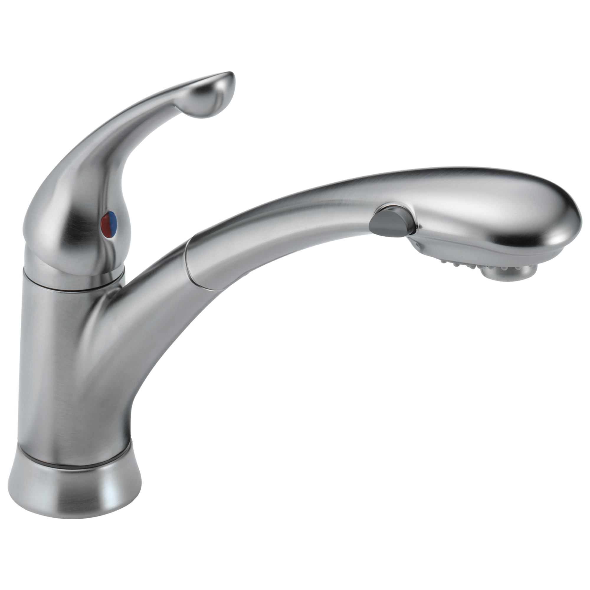 Delta - Single Handle Pull-Out Kitchen Faucet - Arctic Stainless - 470-AR-DST