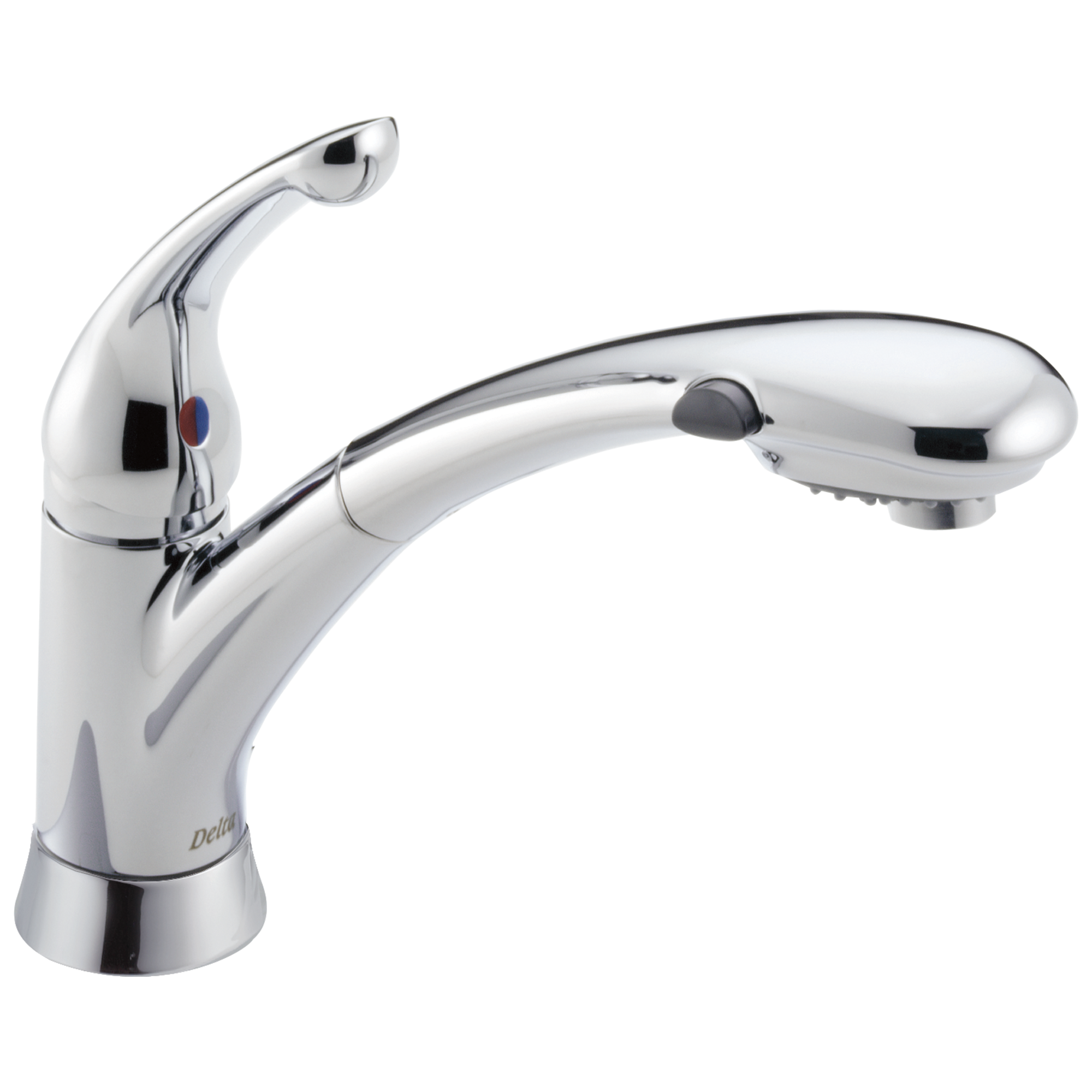 Delta - Single Handle Pull-Out Kitchen Faucet - Chrome - 470-DST