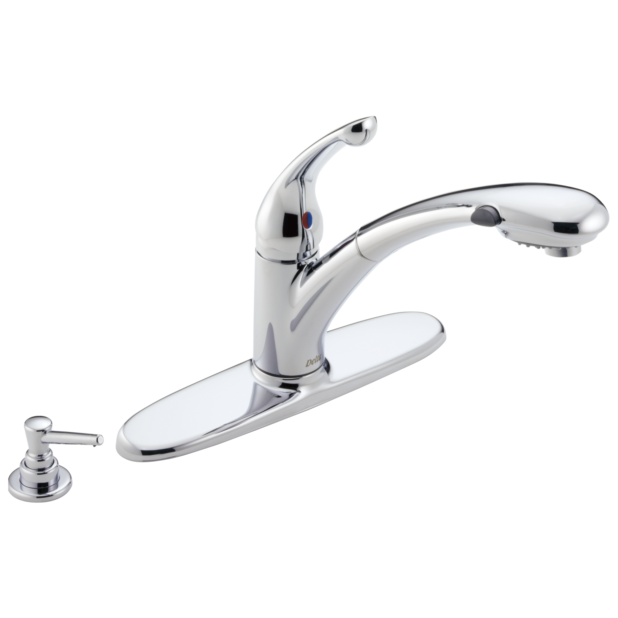 Delta - Single Handle Pull-Out Kitchen Faucet - Chrome - 470-PROMO-DST