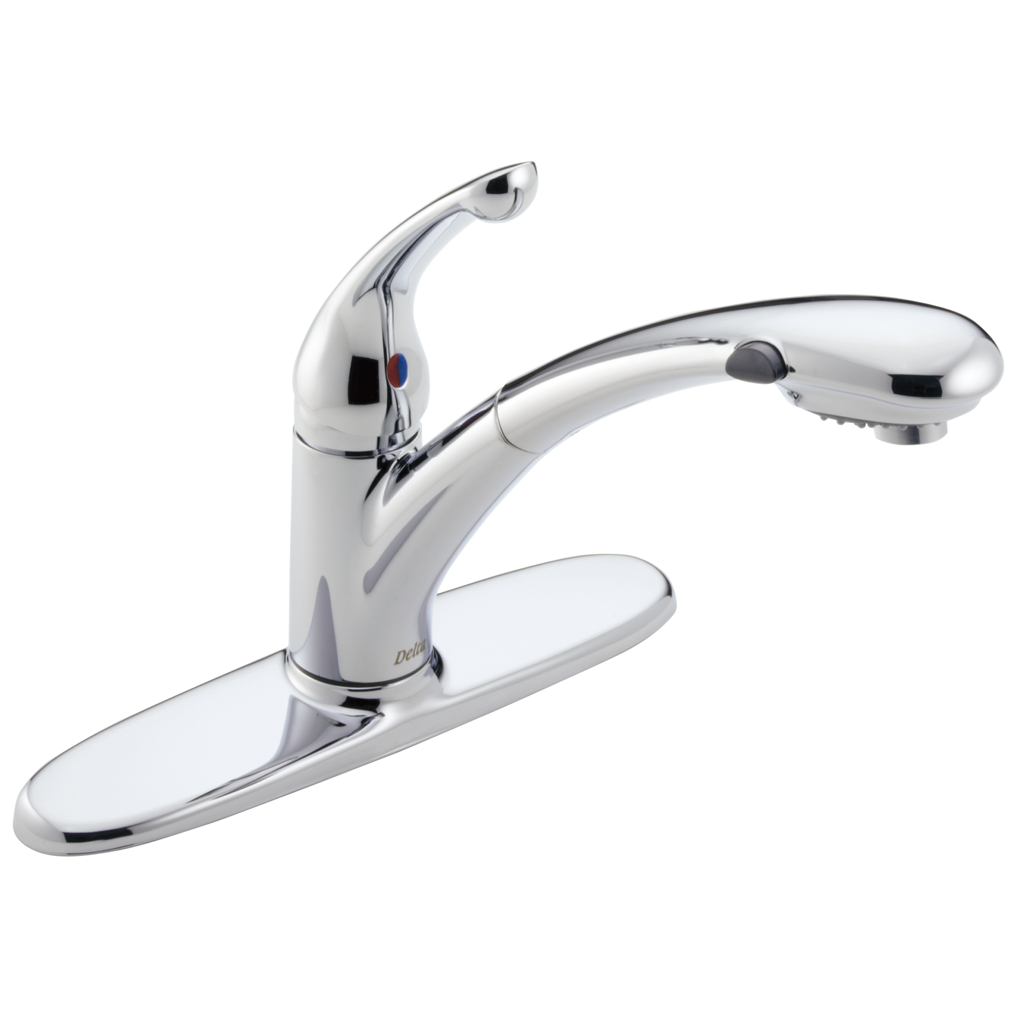 Delta - Single Handle Pull-Out Water-Efficient Kitchen Faucet - Chrome - 470-WE-DST