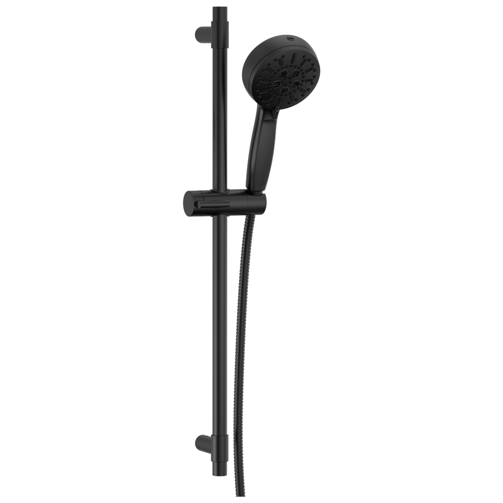 Delta - 7-Setting Slide Bar Hand Shower with Cleaning Spray - Matte Black - 51584-BL