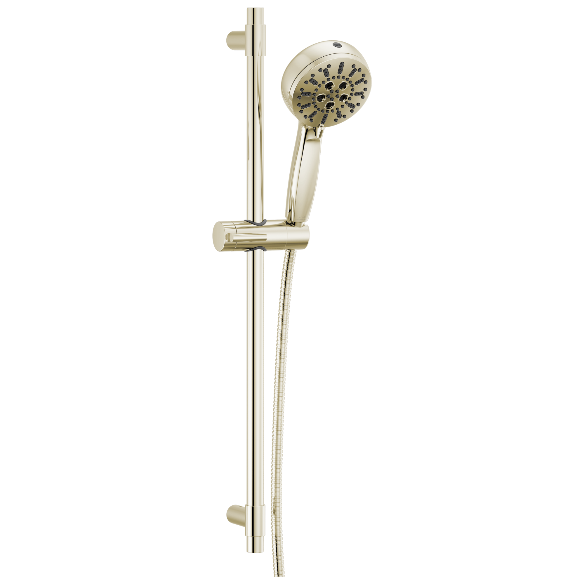 Delta - 7-Setting Slide Bar Hand Shower with Cleaning Spray - Lumicoat® Polished Nickel - 51584-PN-PR