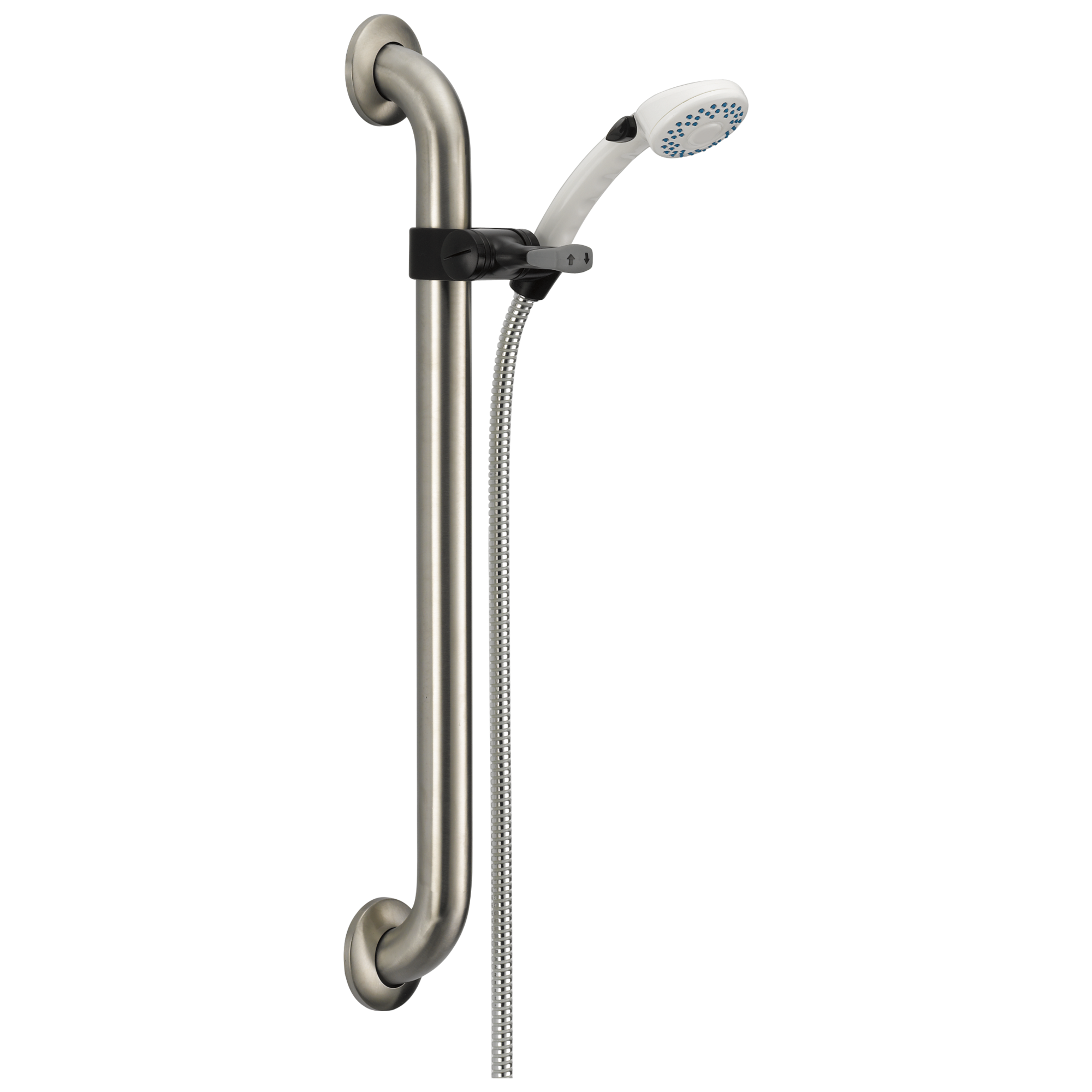 Delta - Adjustable Slide Bar / Grab Bar 2-Setting Hand Shower - White - 52001-DS