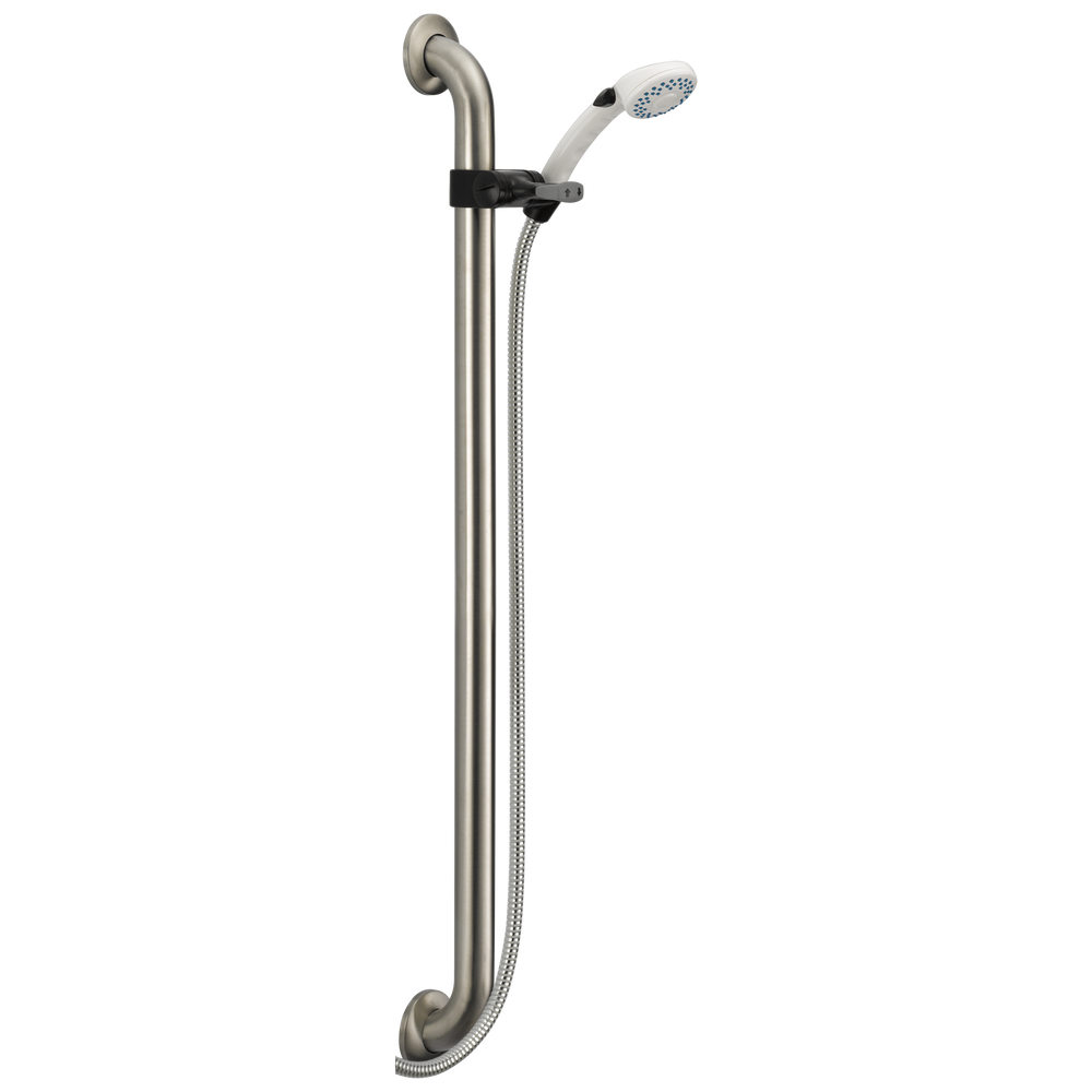 Delta - Adjustable Slide Bar / Grab Bar 2-Setting Hand Shower - White - 52003-DS