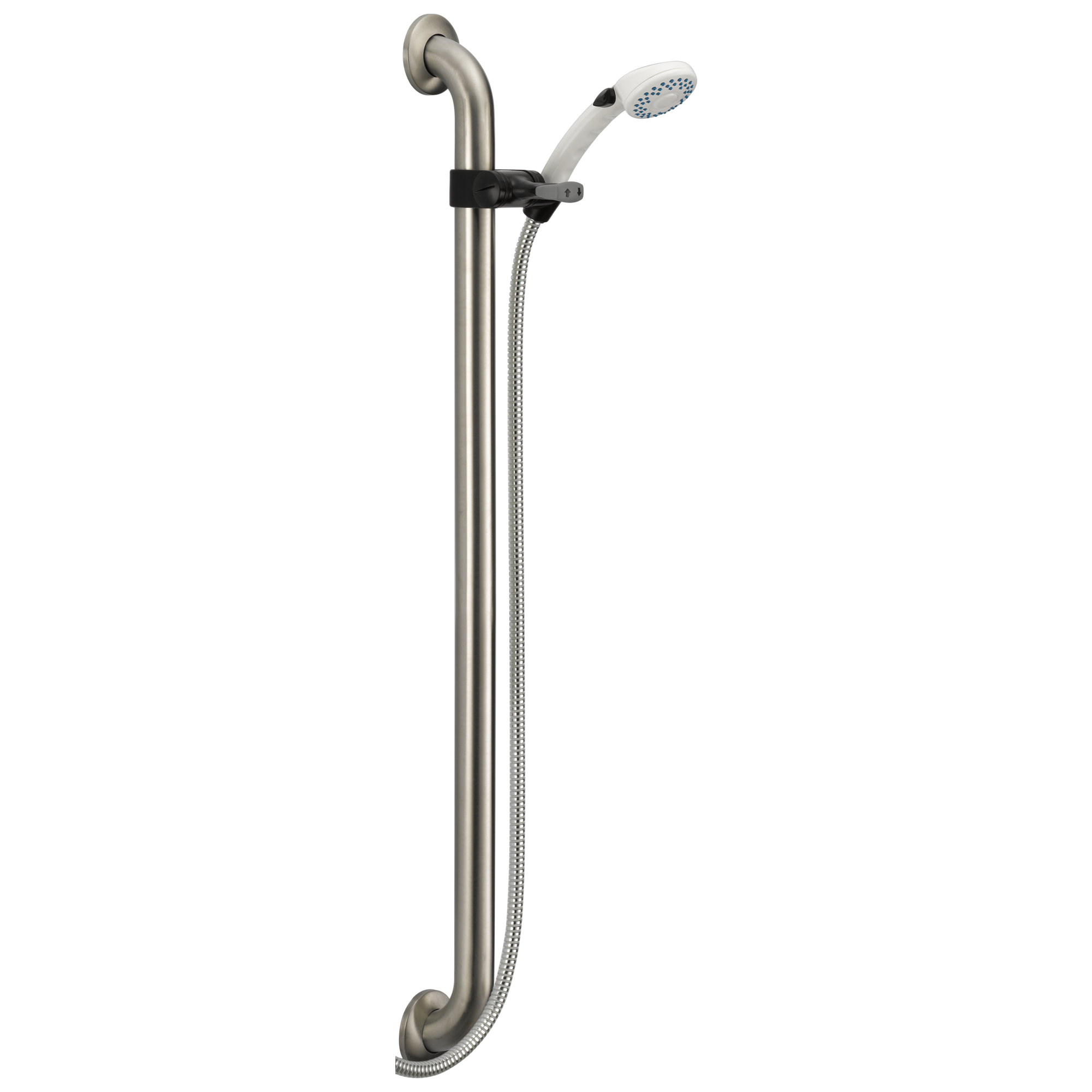 Delta - Adjustable Slide Bar / Grab Bar 2-Setting Hand Shower - White - 52003-DS