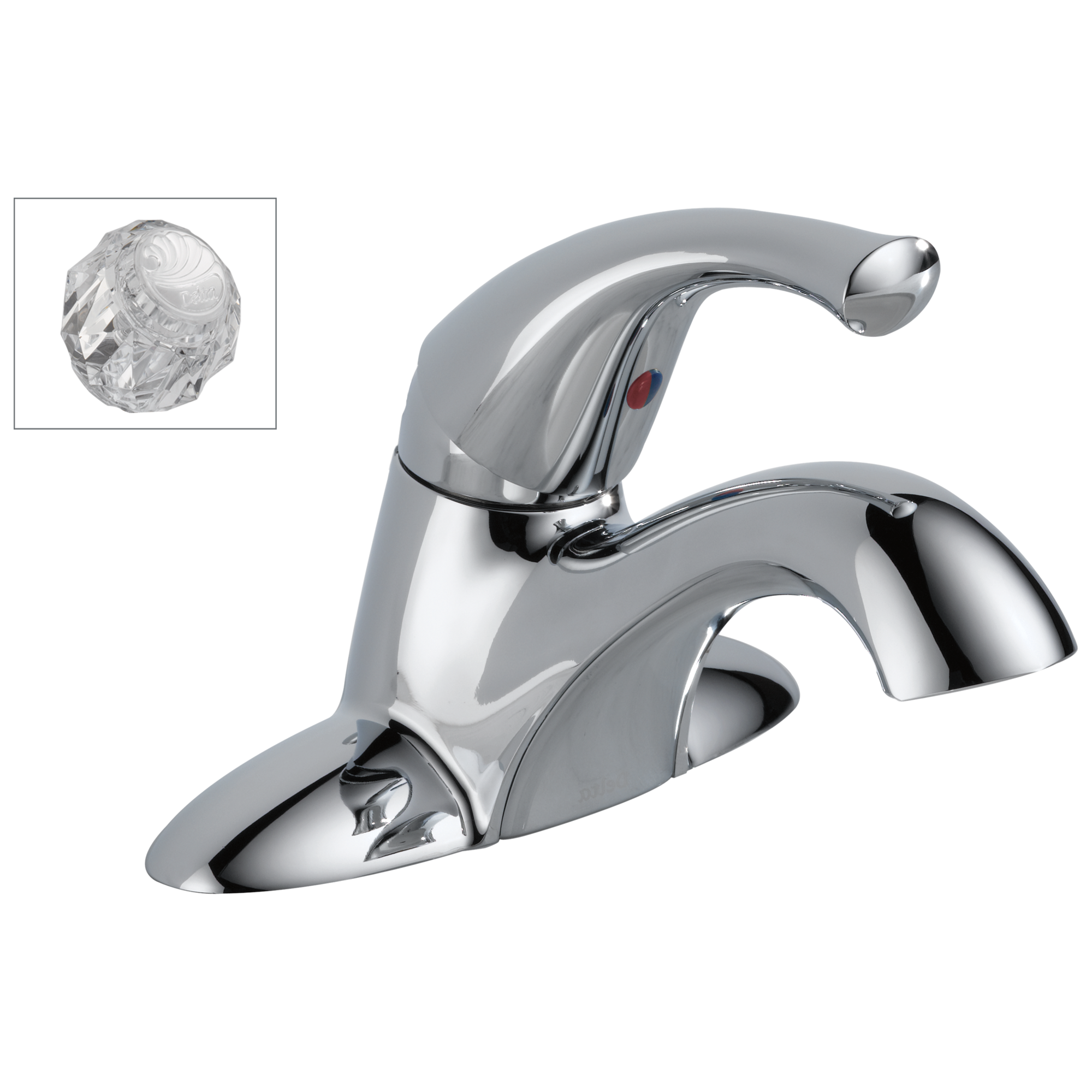 Delta - Single Handle Centerset Bathroom Faucet - Chrome - 521-ECO-DST-A