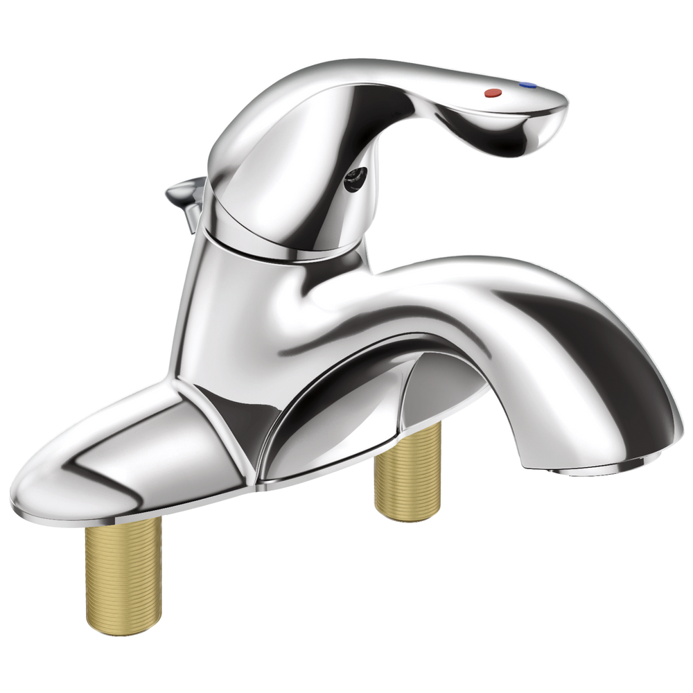 Delta - Single Handle Centerset Bathroom Faucet with City Shanks - Chrome - 525LF-MPU