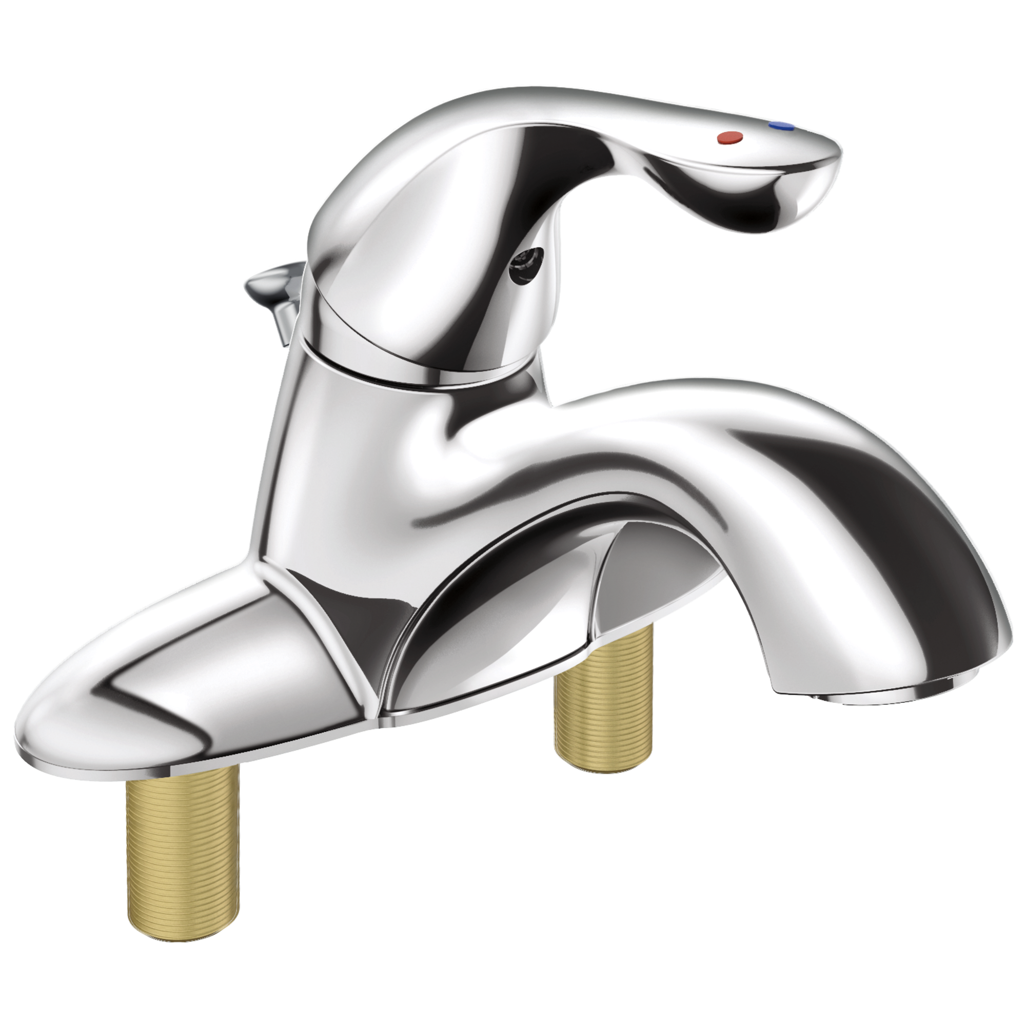 Delta - Single Handle Centerset Bathroom Faucet with City Shanks - Chrome - 525LF-MPU