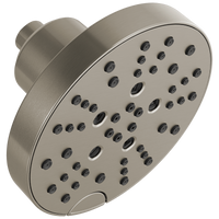 Delta - H2OKinetic® 5-Setting Contemporary Raincan Shower Head - Lumicoat® Stainless - 52668-SS-PR