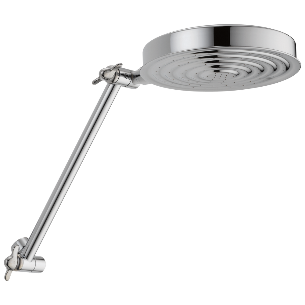 Delta - Single-Setting Adjustable Arm Raincan Shower Head - Chrome - 52687-PK