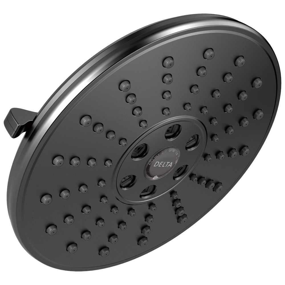 Delta - H2OKinetic® 3-Setting Raincan Shower Head - Matte Black - 52688-BL