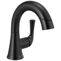 Delta - Single Handle Pull-Down Bathroom Faucet - Matte Black - 533LF-BLPDMPU