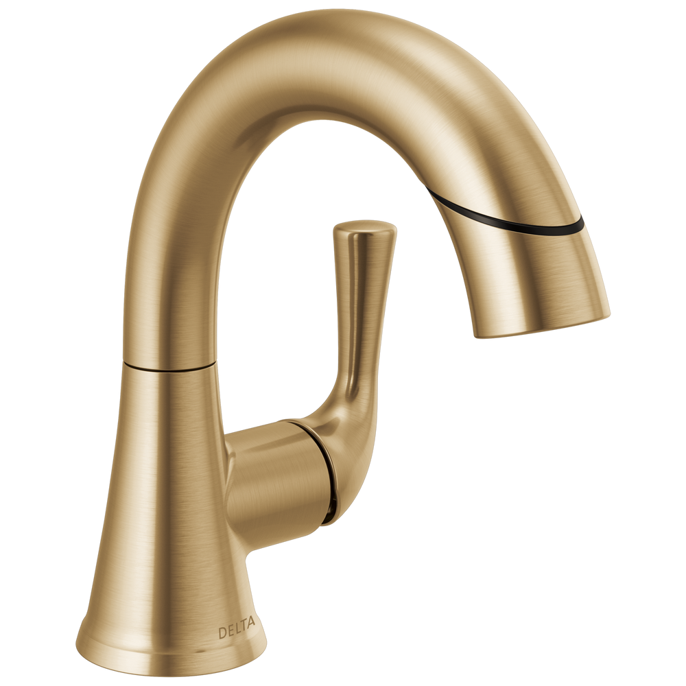 Delta - Single Handle Pull-Down Bathroom Faucet - Champagne Bronze - 533LF-CZPDMPU