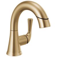 Delta - Single Handle Pull-Down Bathroom Faucet - Champagne Bronze - 533LF-CZPDMPU