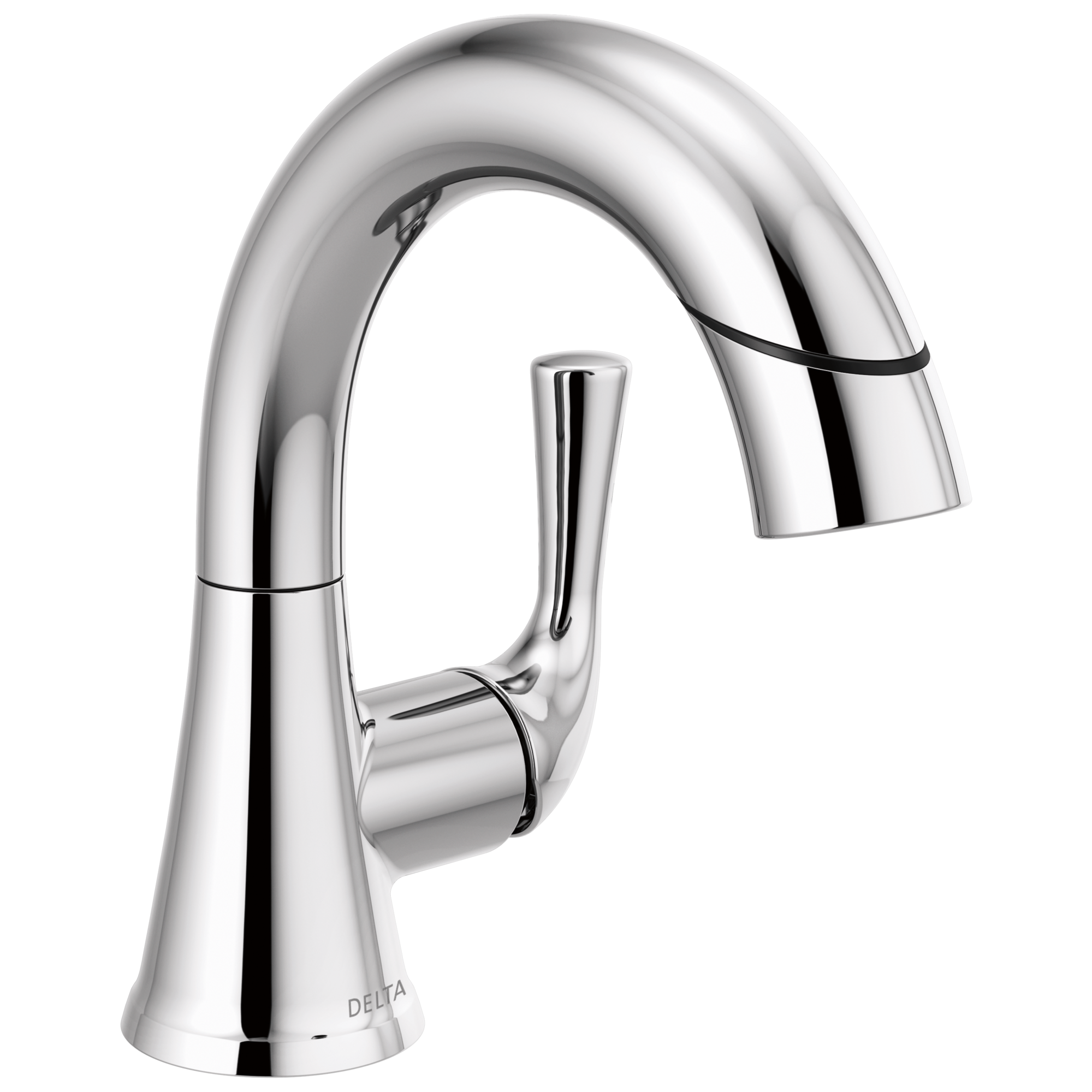 Delta - Single Handle Pull-Down Bathroom Faucet - Chrome - 533LF-PDMPU