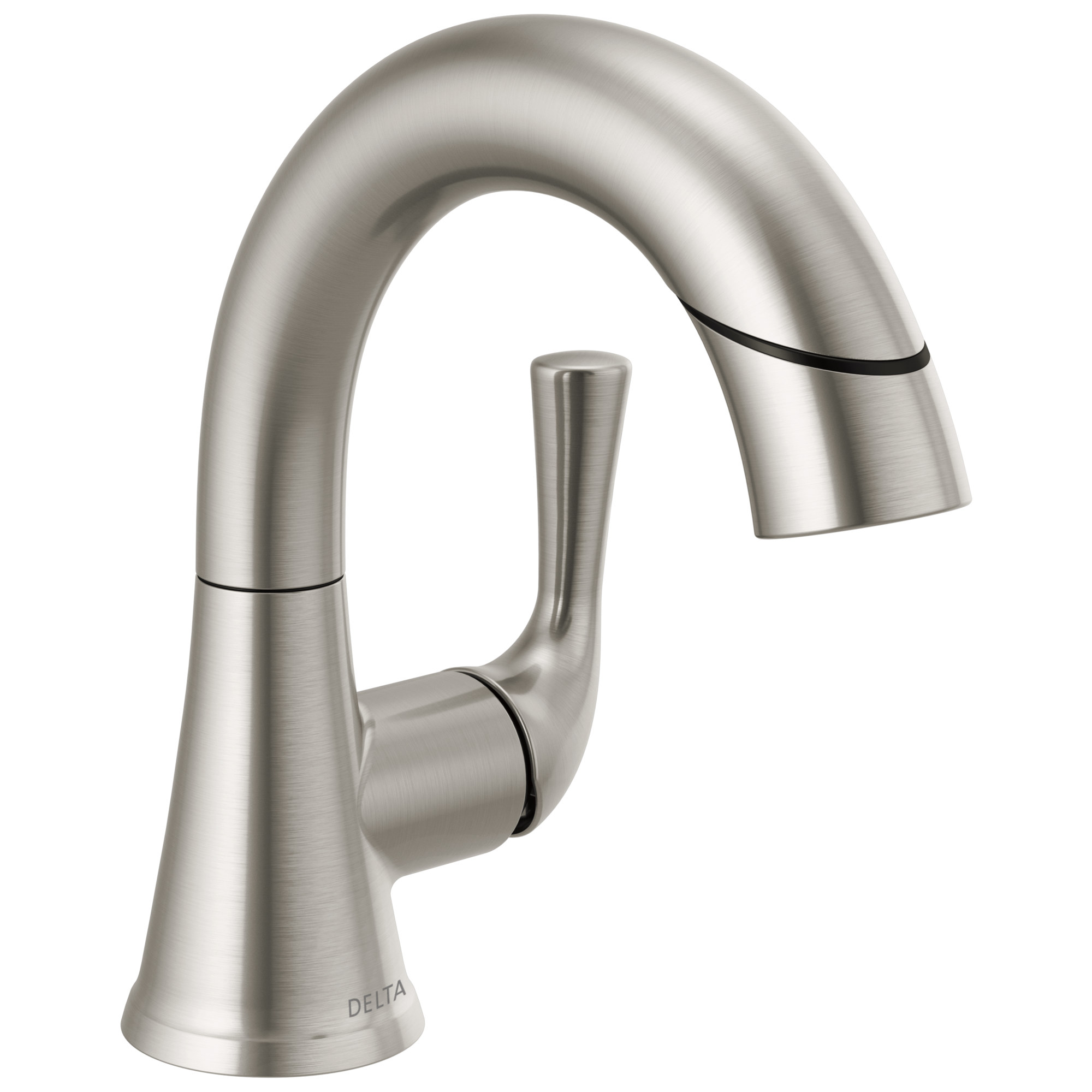 Delta - Single Handle Pull-Down Bathroom Faucet - Stainless - 533LF-SSPDMPU