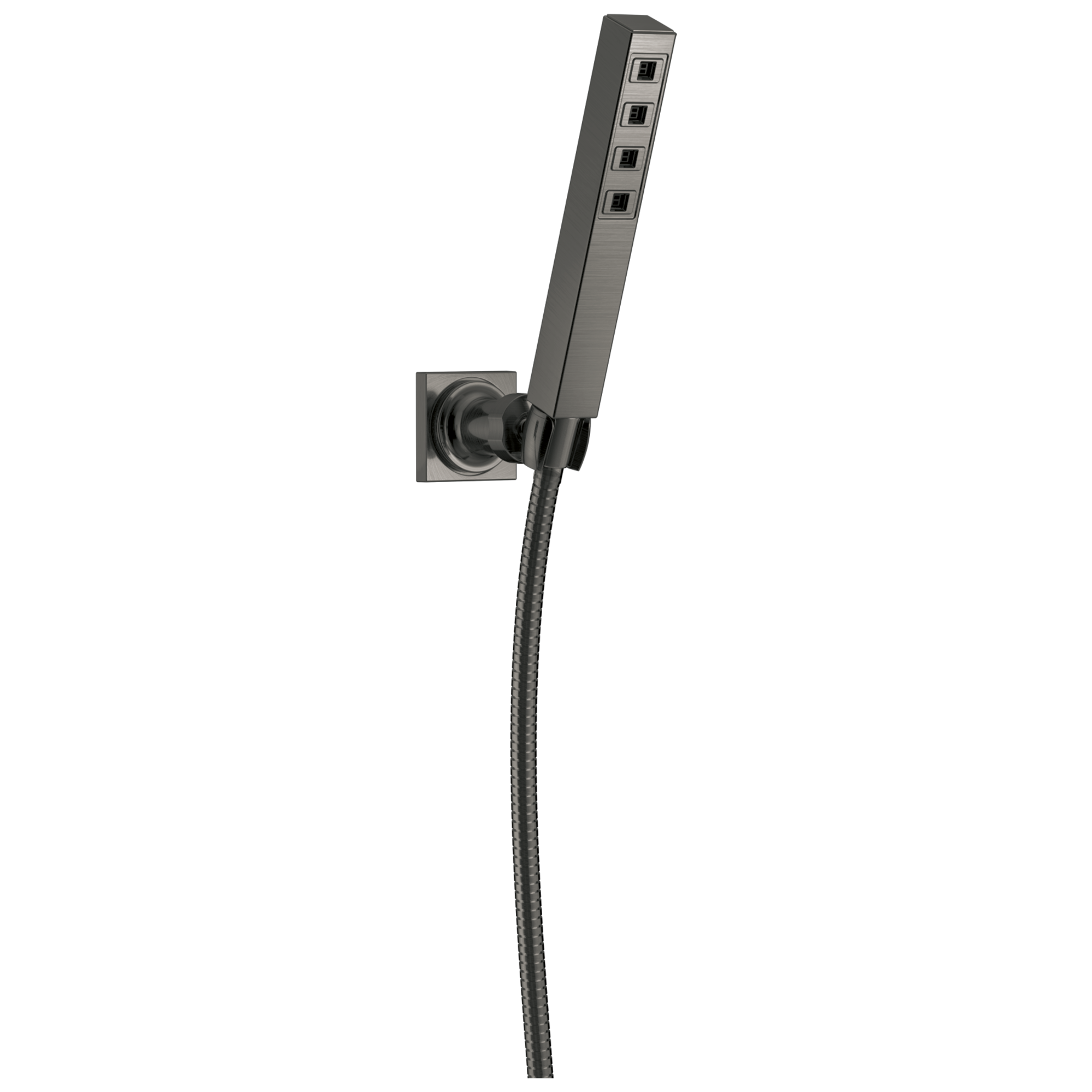 Delta - H2Okinetic® Single-Setting Adjustable Wall Mount Hand Shower - Lumicoat® Black Stainless - 55567-KS-PR