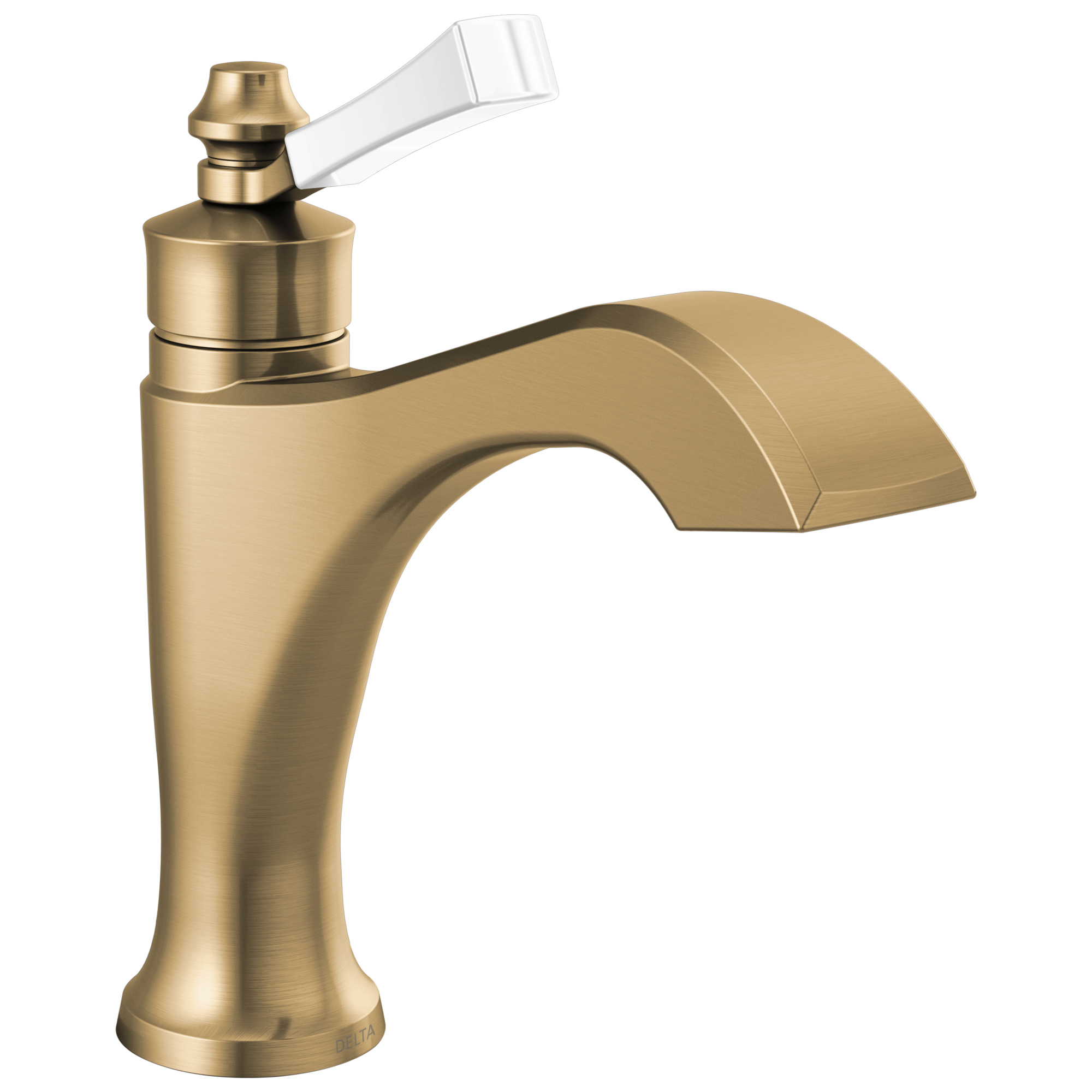 Delta - Single Handle Bathroom Faucet - Champagne Bronze / Porcelain - 556-GSLPU-DST