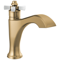 Delta - Single Handle Bathroom Faucet - Champagne Bronze / Porcelain - 557-GSLPU-DST